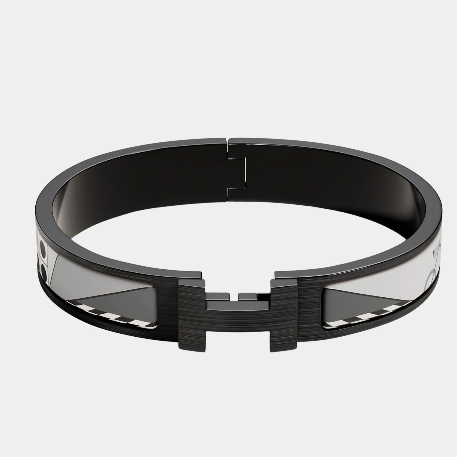 Hermes Clic HH Top Depart Bracelet Palladium Plated, Front