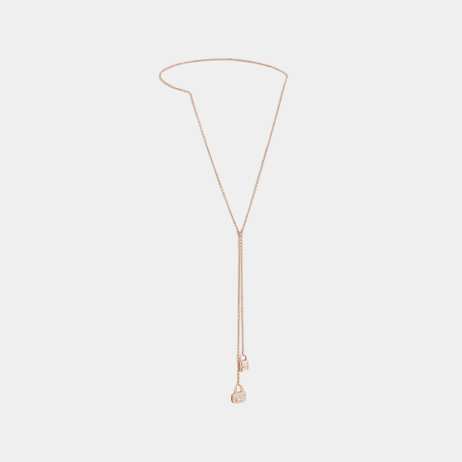 Hermes Constance Amulets Necklace Rose Gold - Diamonds