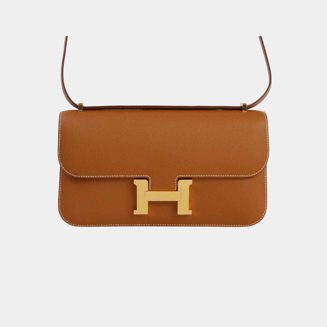 Hermes Constance Elan 2024 Epsom Gold GHW, Front