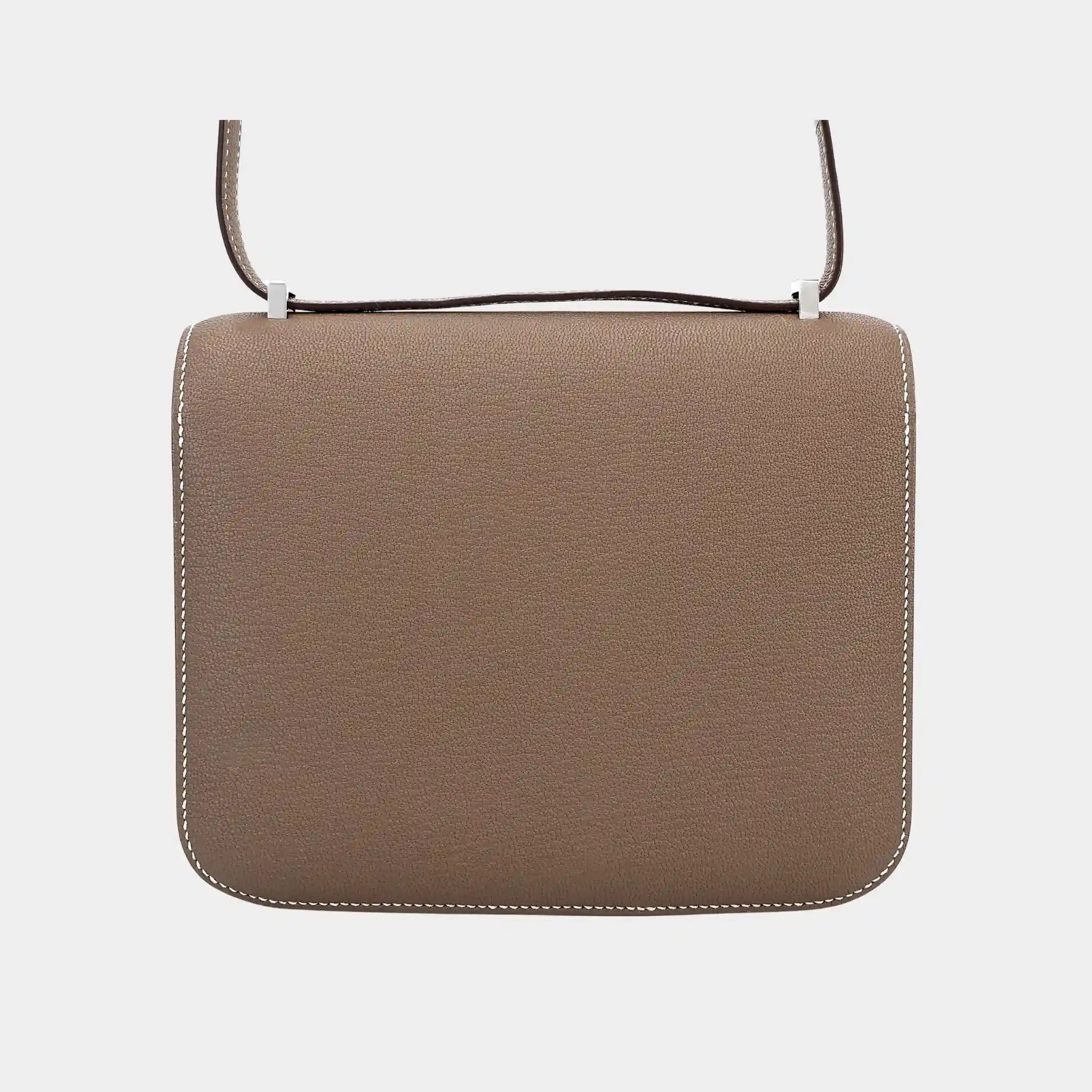 Hermes Constance Mini Chevre Etoupe PHW, Back