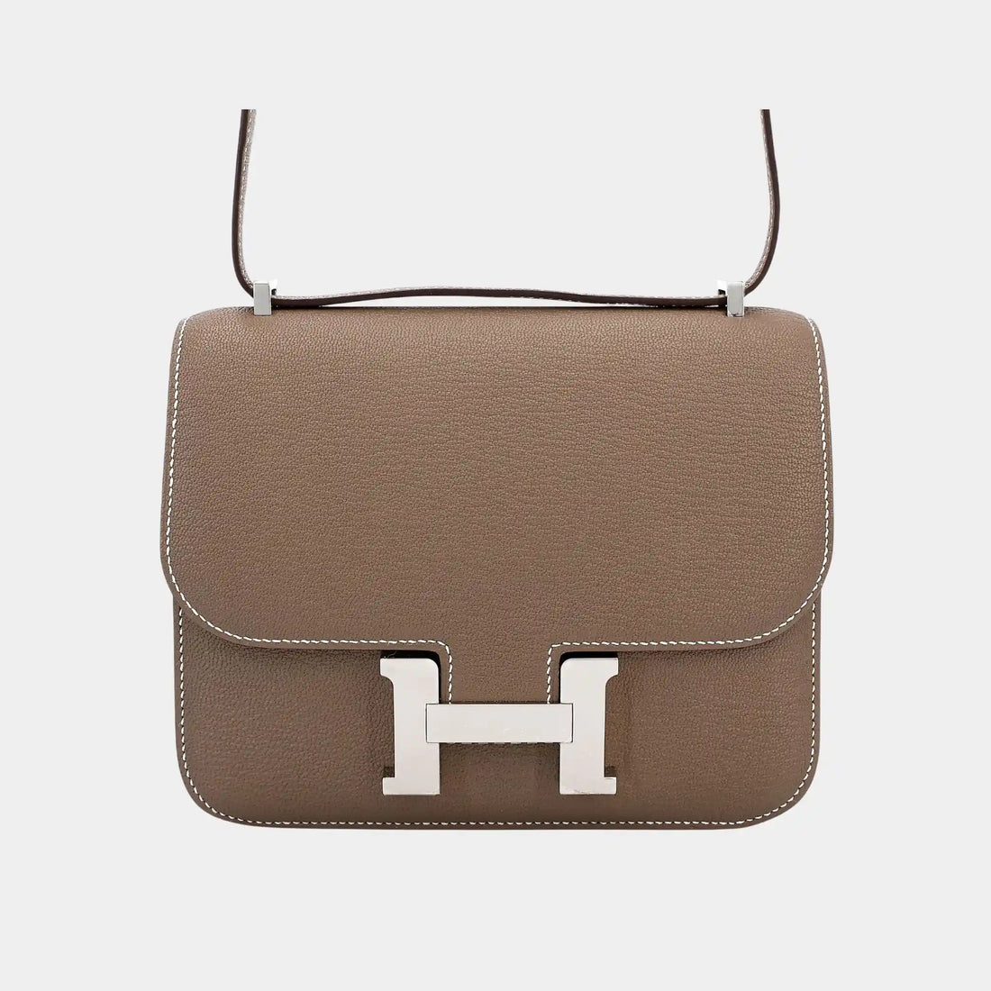 Hermes Constance Mini Chevre Etoupe PHW, Front
