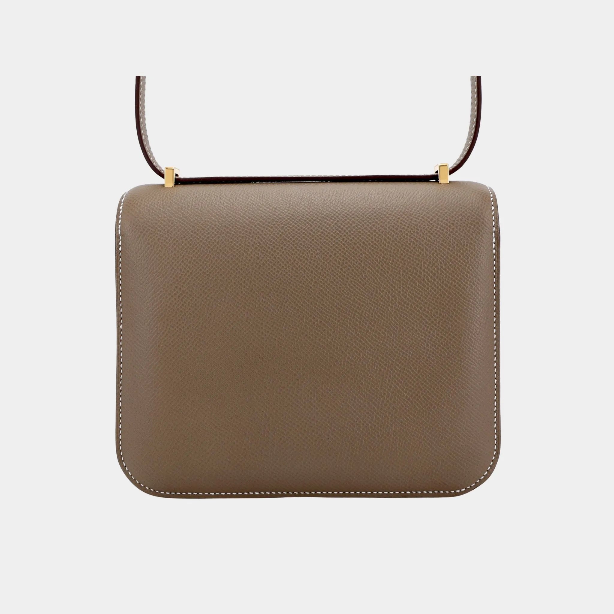 Hermes Constance Mini Epsom Etoupe GHW, back