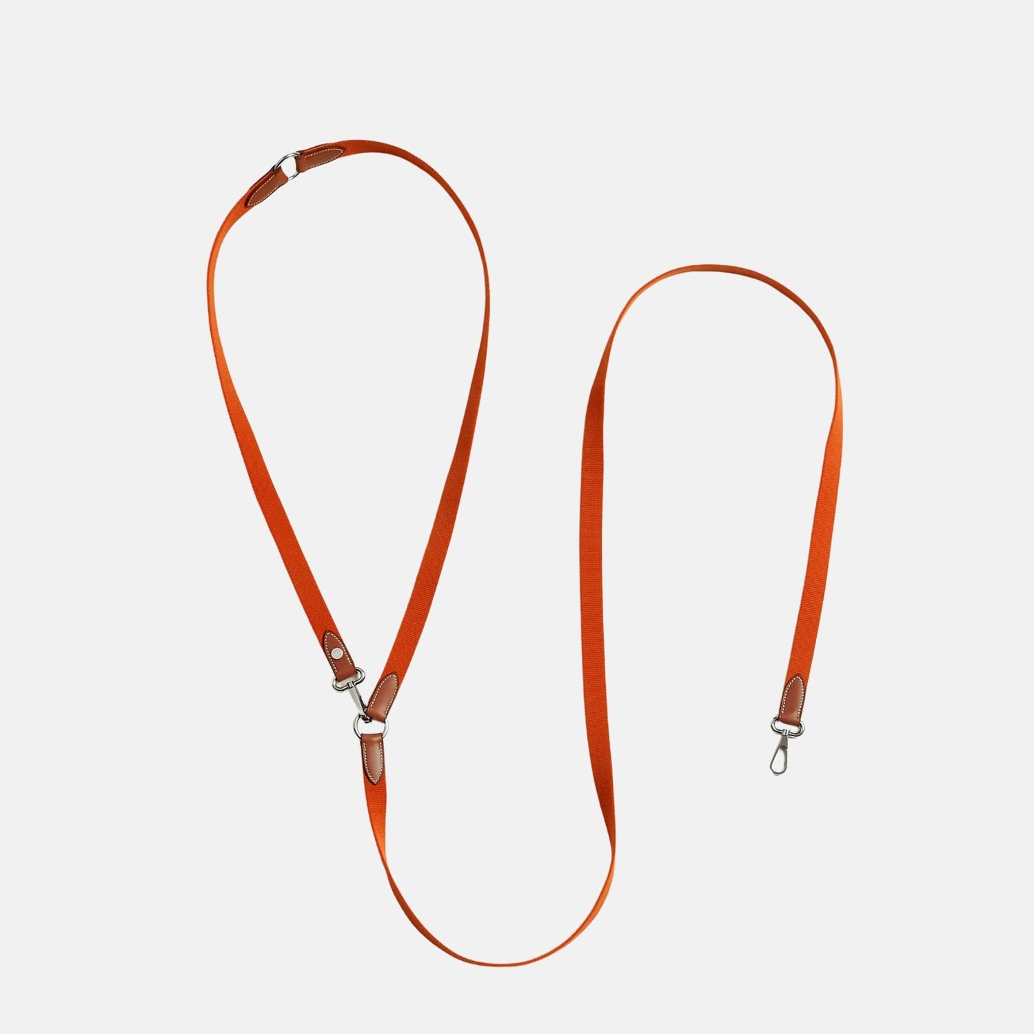 Hermes Cross Body Luxury Dog Leash, Feu