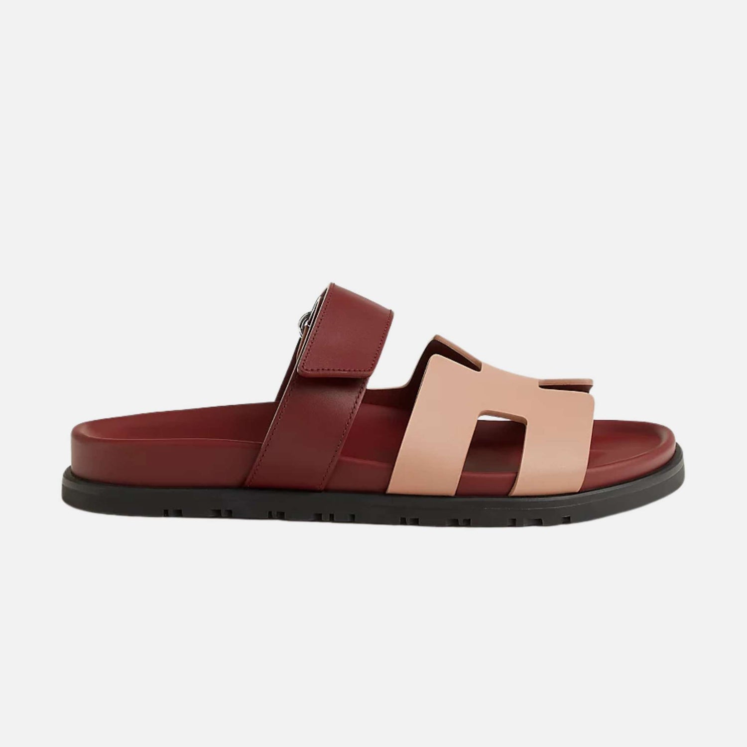 Hermes Cyprus Sandals Peige Perlino and Red H, Side