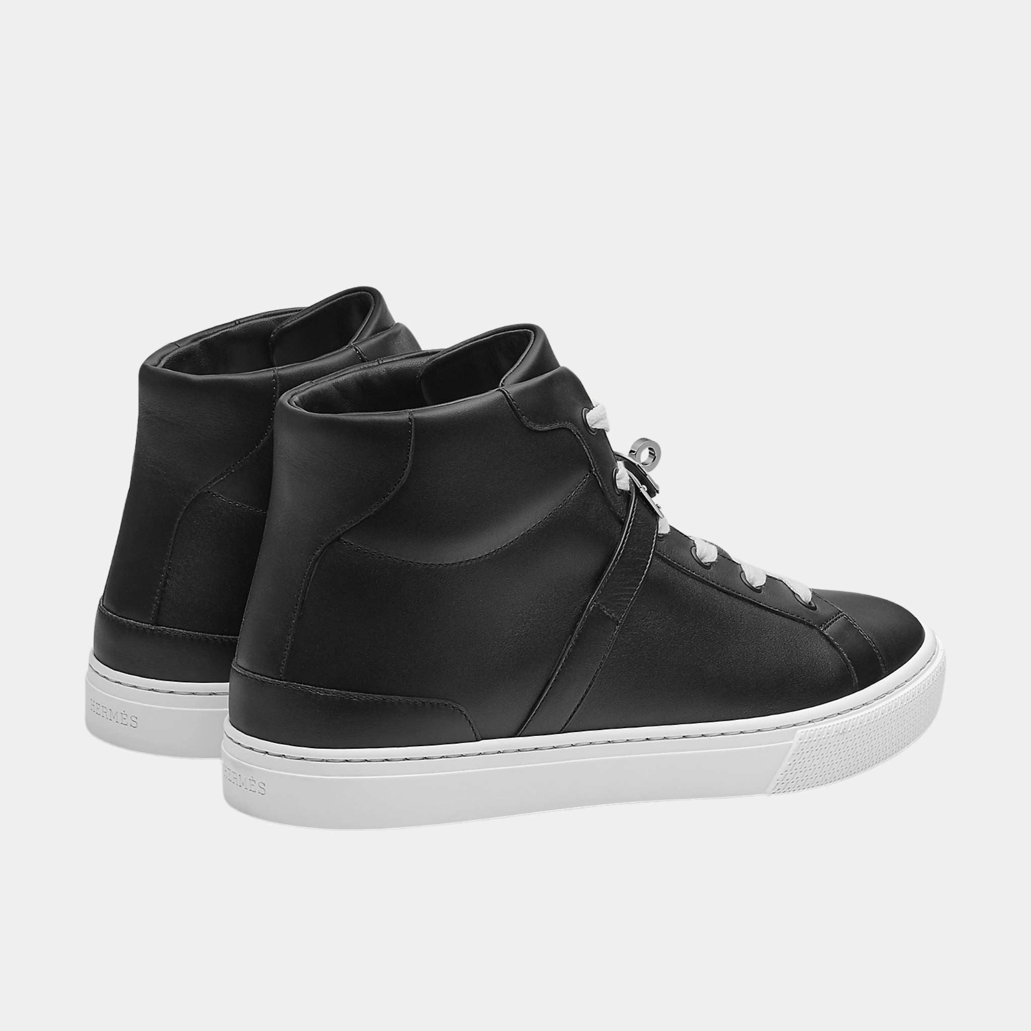 Hermes Daydream Sneaker Calfskin with Palladium Plated Buckle, Noir, Back