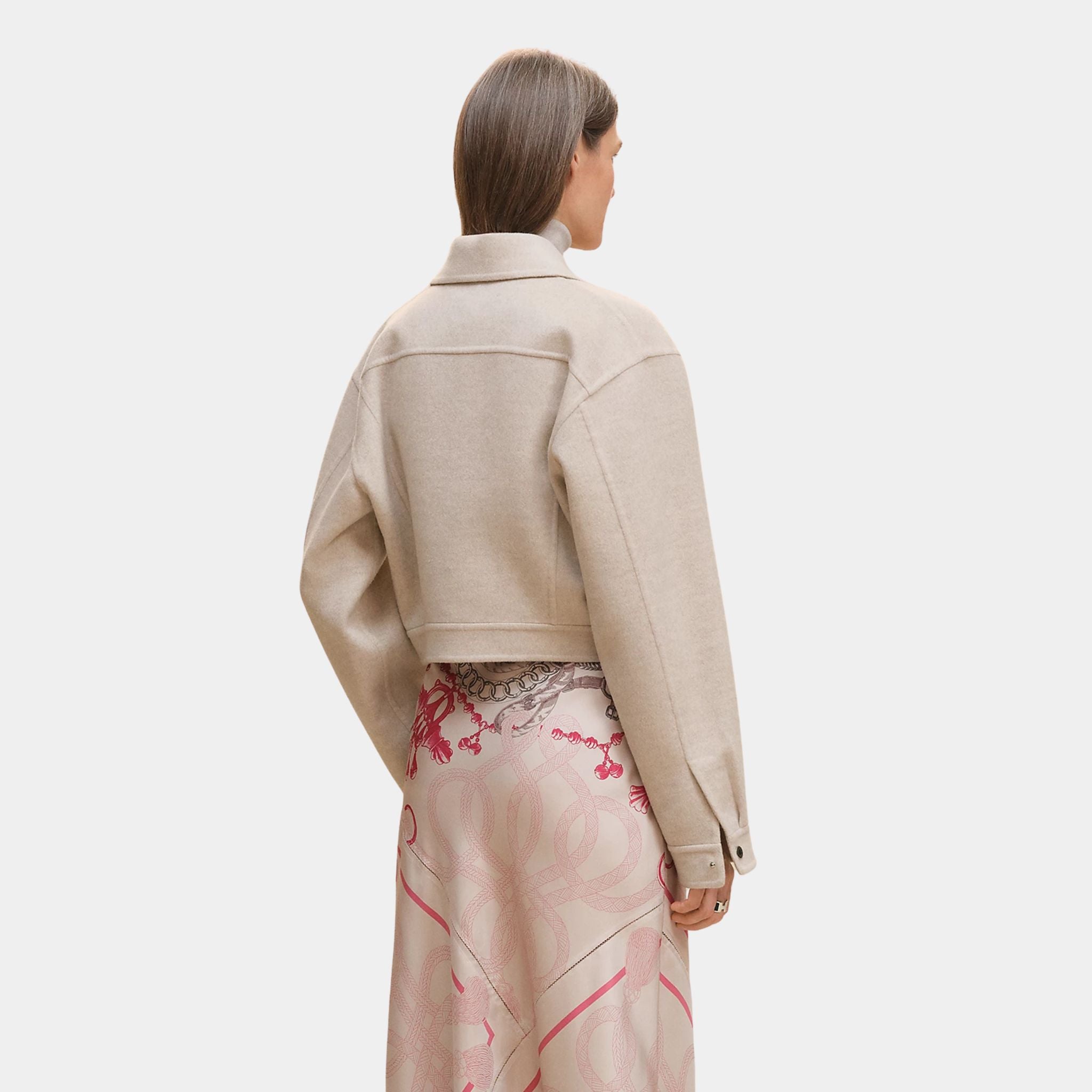 Hermes Denim Inspiration Jacket, Beige Naturel, Back