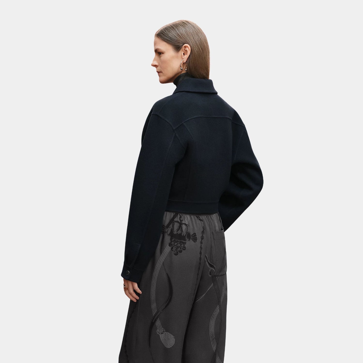 Hermes Denim Inspiration Jacket, Noir, Back