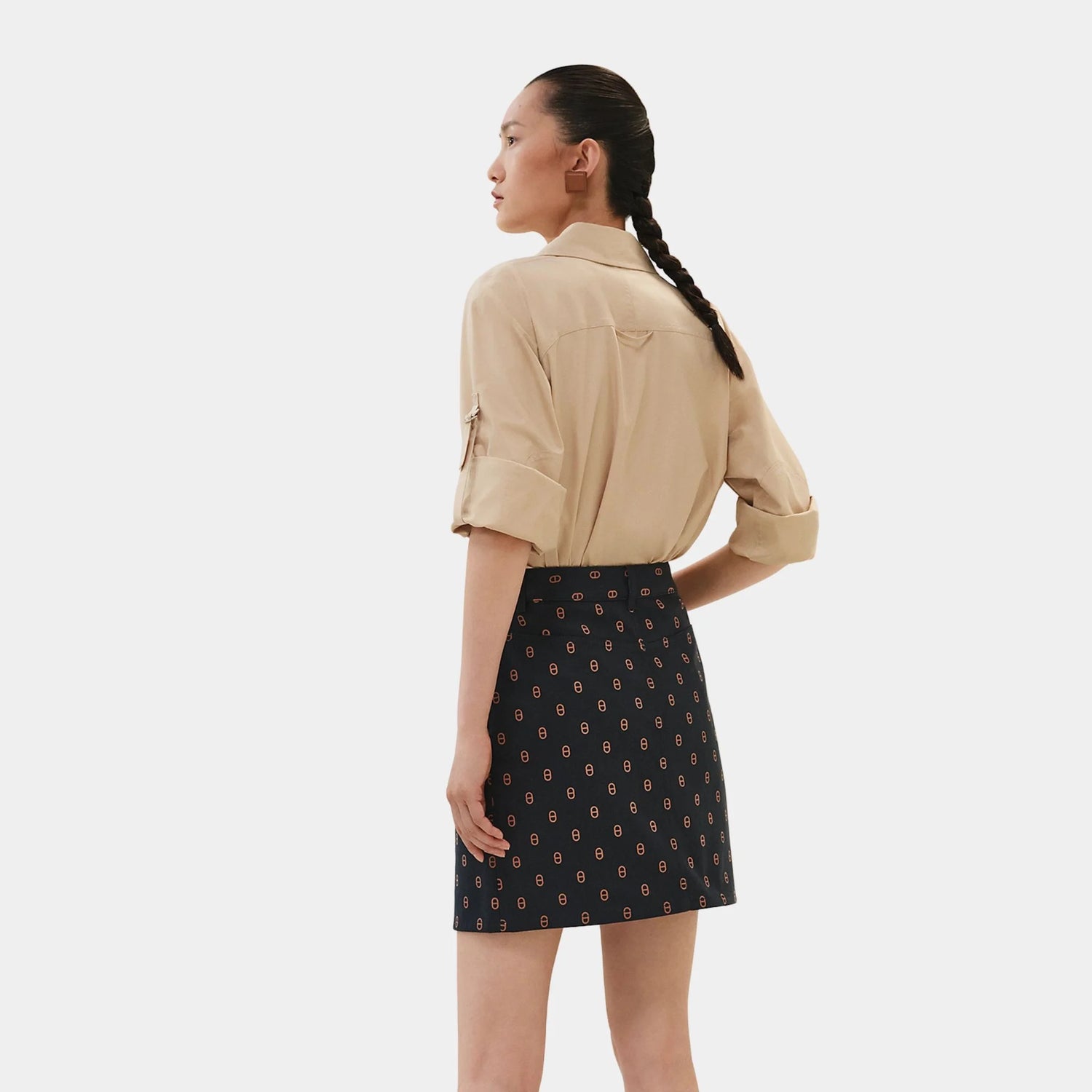 Denim Miniskirt in Chaine d&