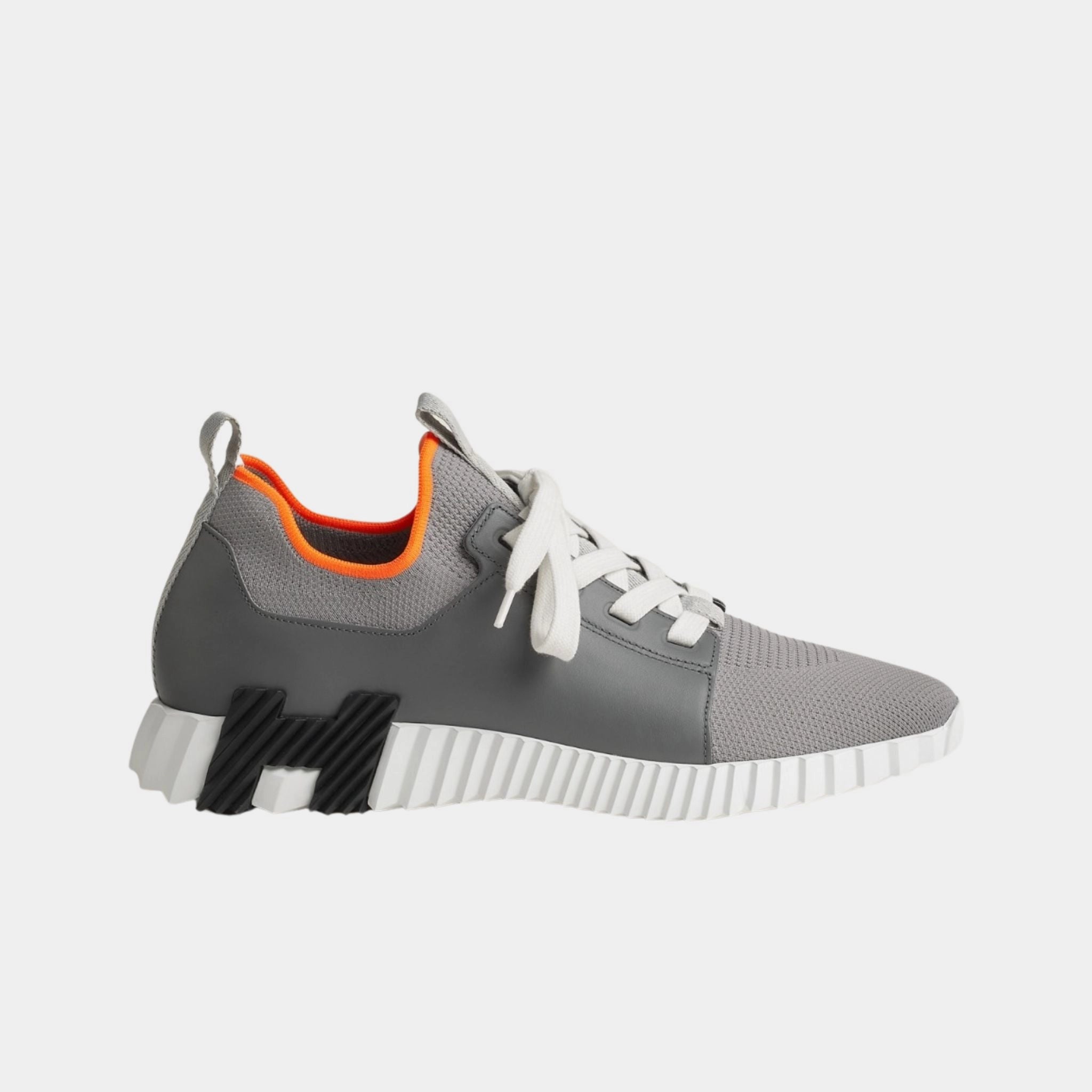Hermes Depart slip-on sneaker, Gris Osmium, SIde