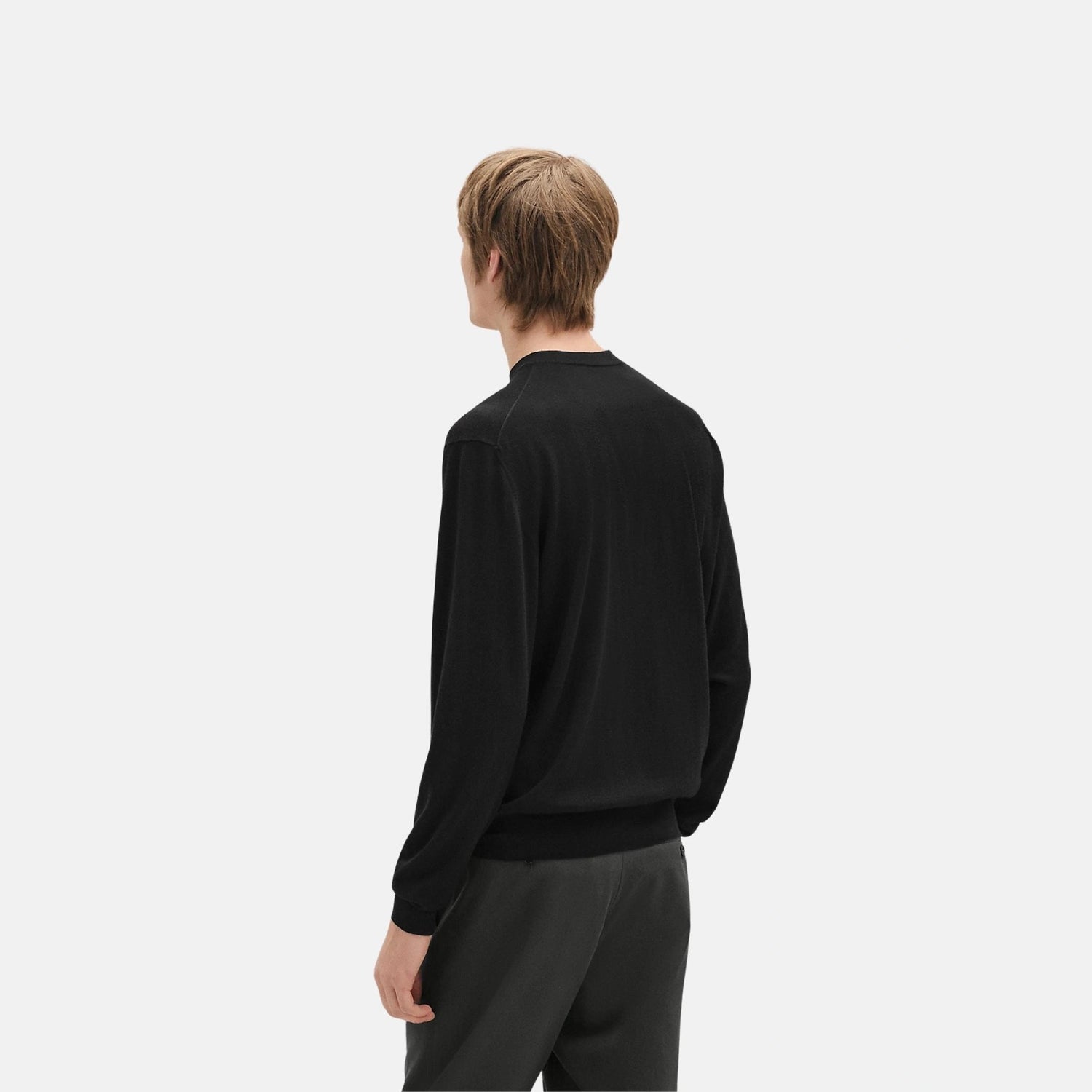 Hermes Detail H Crewneck Sweater, Noir, Back