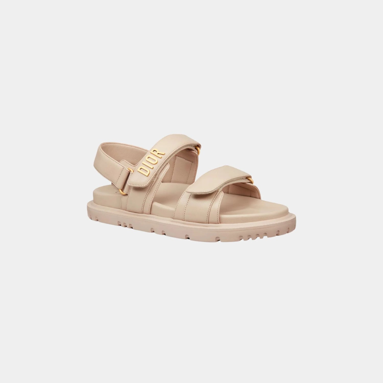 Dior Dioract Sandal in Lambskin, Powder Beige, Front