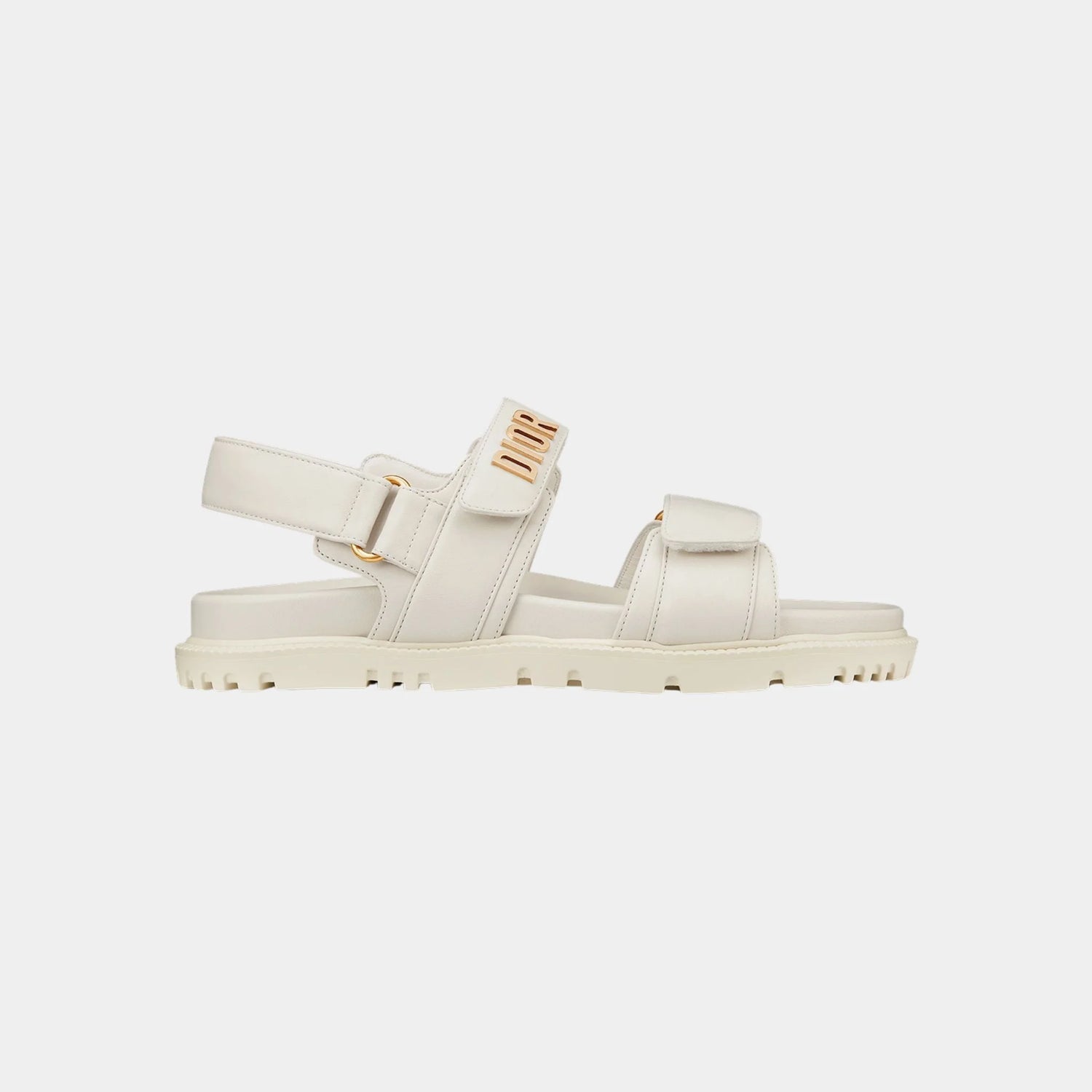 Dior Dioract Sandal in Lambskin, White, Side