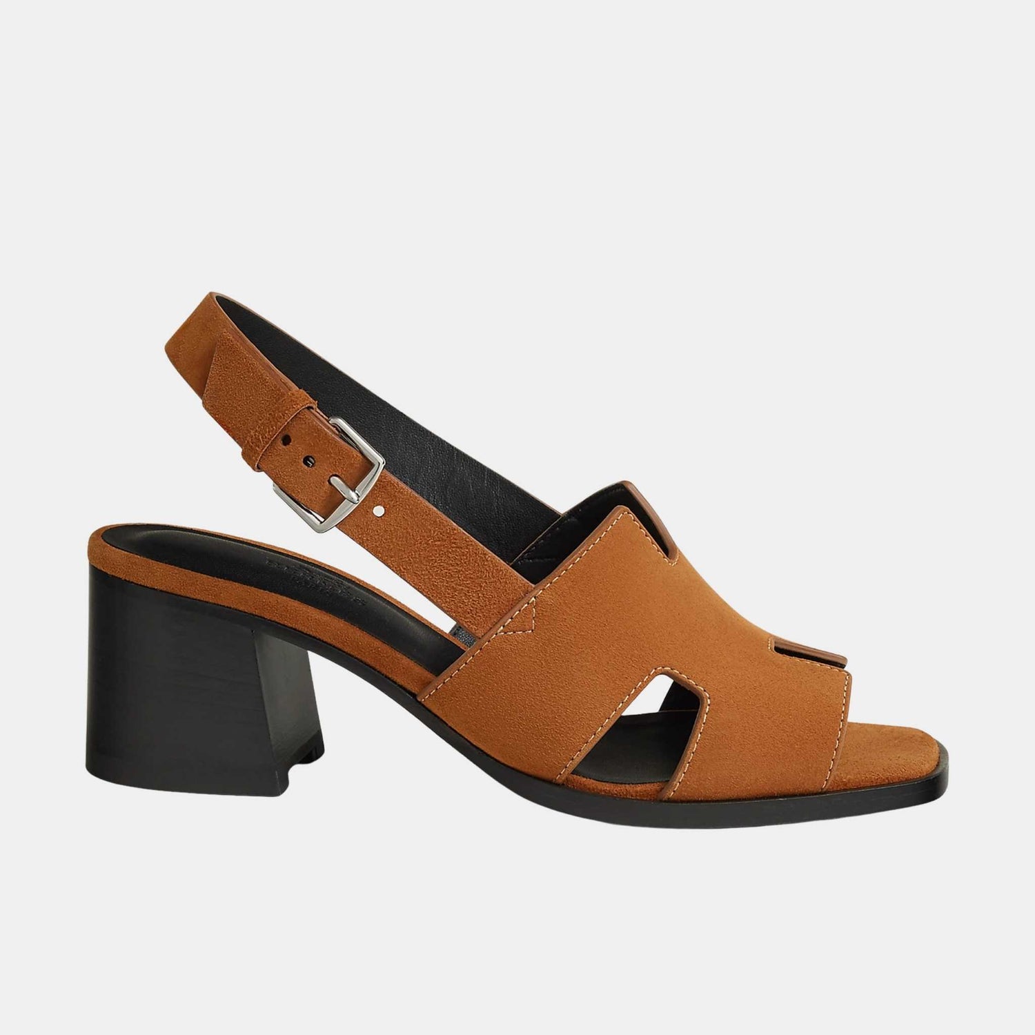 Hermes Elbe 60 Sandal in Suede Goatskin, Side