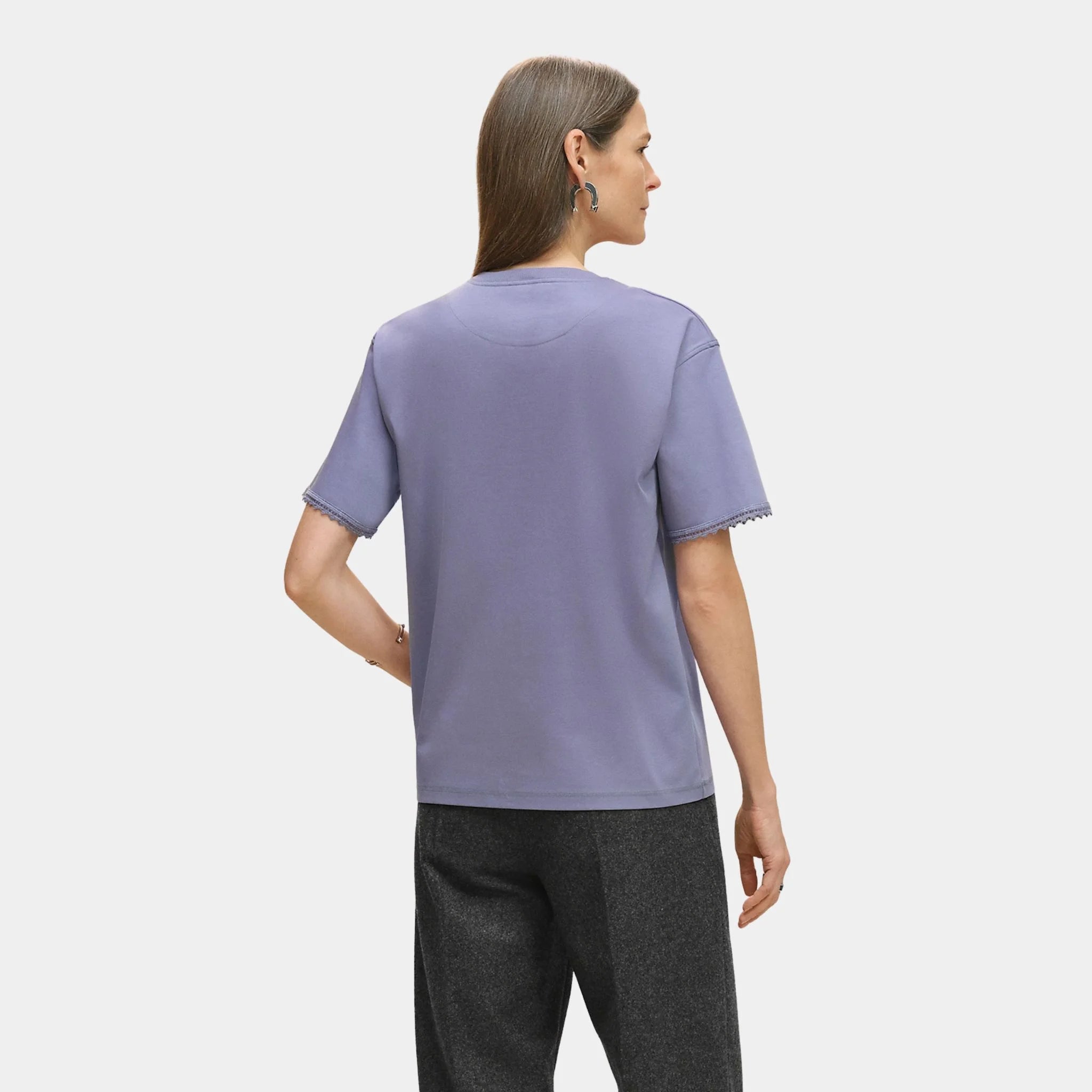 Hermes Embroidered Maxi T-shirt, Violet Lilas, Back