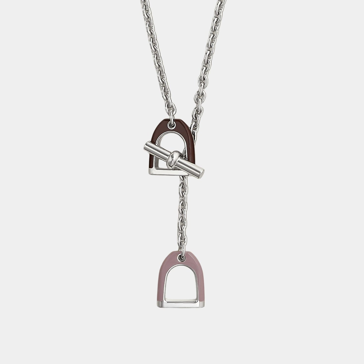 Hermes Etrier Necklace, Glycine, Bordeaux