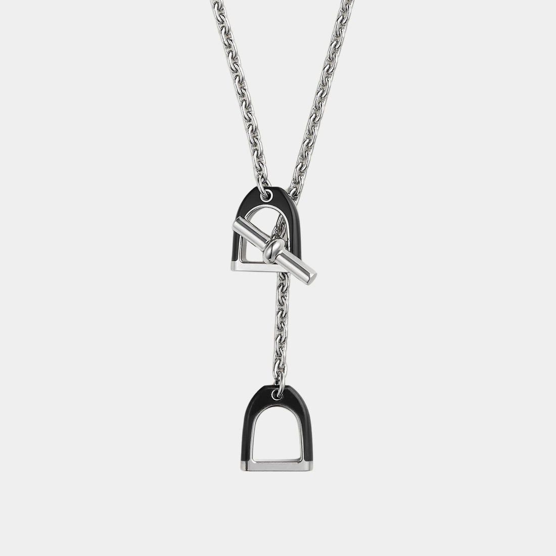 Hermes Etrier Necklace, Noir