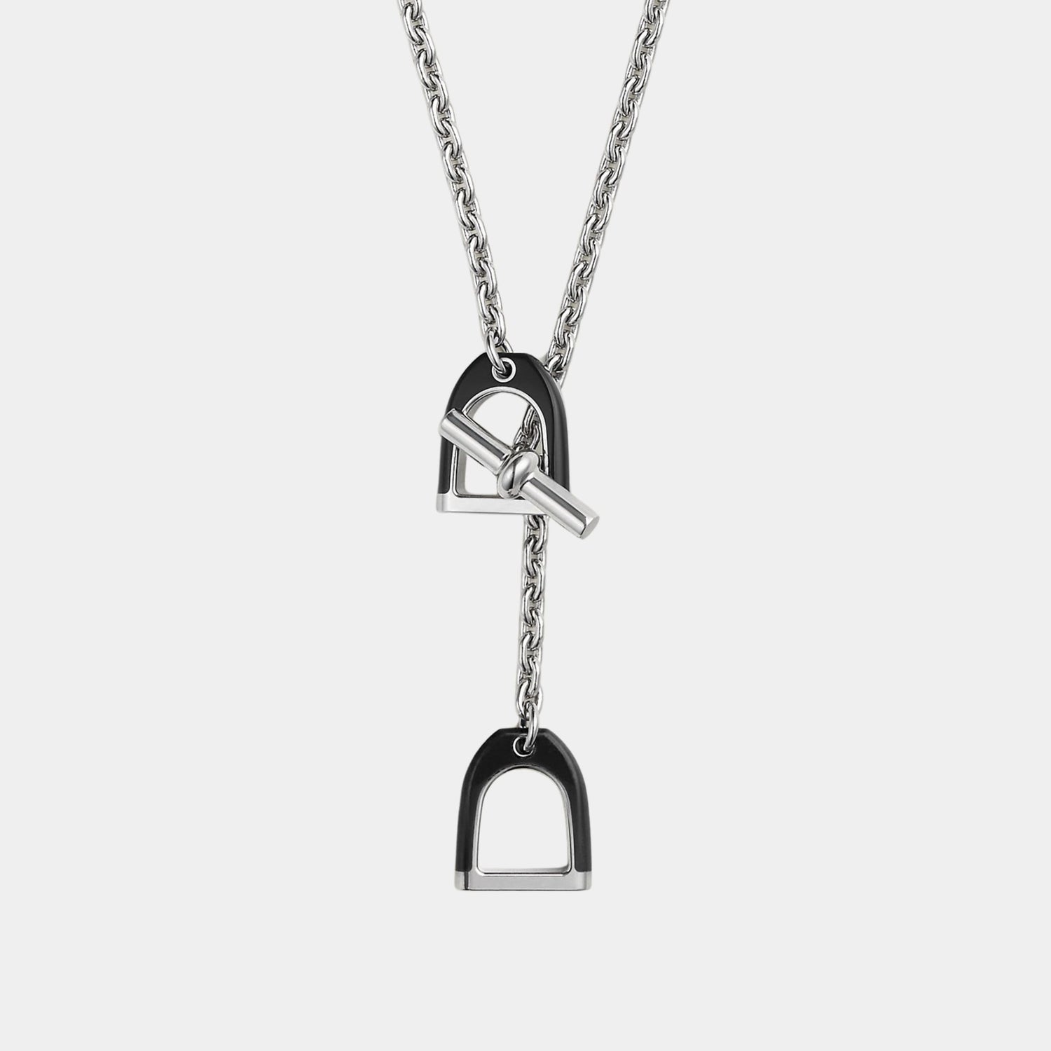 Hermes Etrier Necklace, Noir