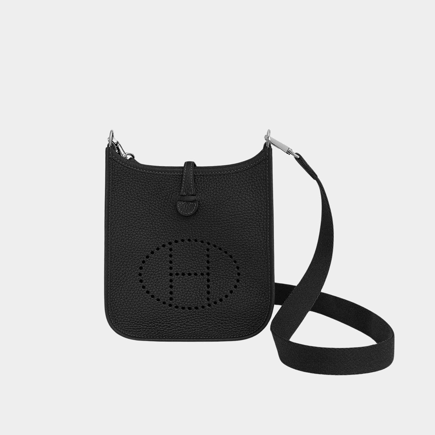 Hermes Evelyne 16 Amazone Bag 112cm Taurillon Clemence Black PHW, Front