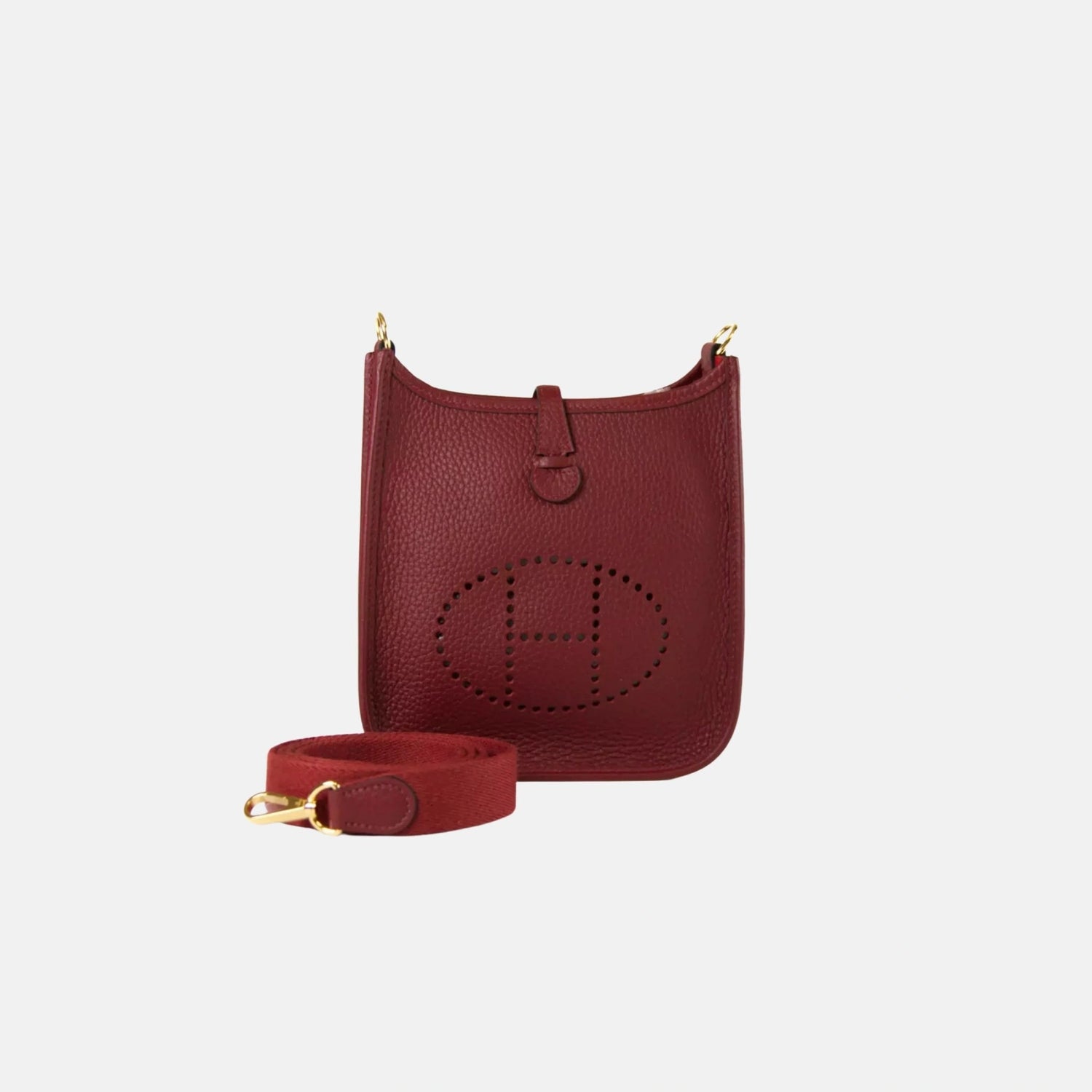 Hermes Evelyne 16 Taurillon Clemence Rouge H GHW, Front