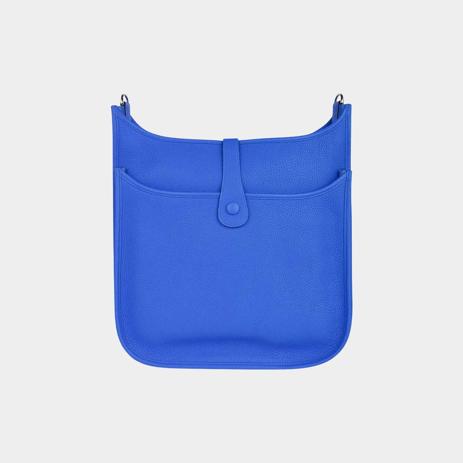 Hermes Evelyne III GM Bag Taurillon Clemence Bleu Hydra PHW, Back