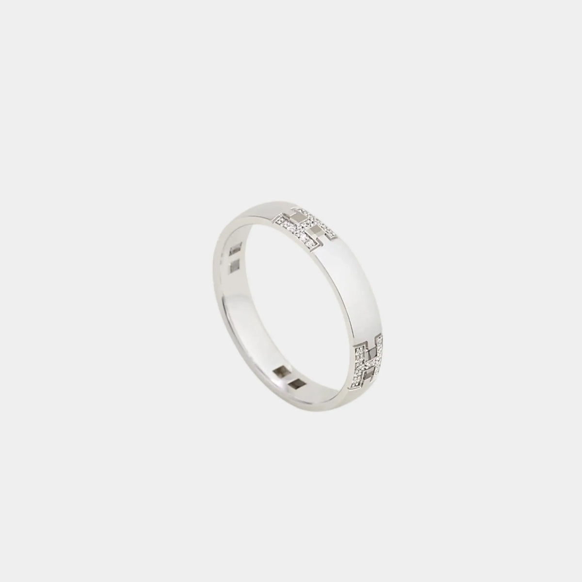 خاتم Ever Herakles Alliance من ذهب أبيض – مرصع بماسة واحدة