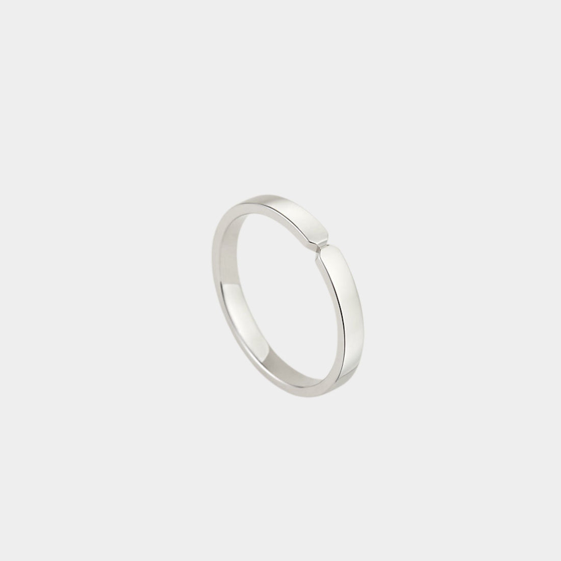 Hermes Ever Kelly Wedding Band Small Model Platinum, Front