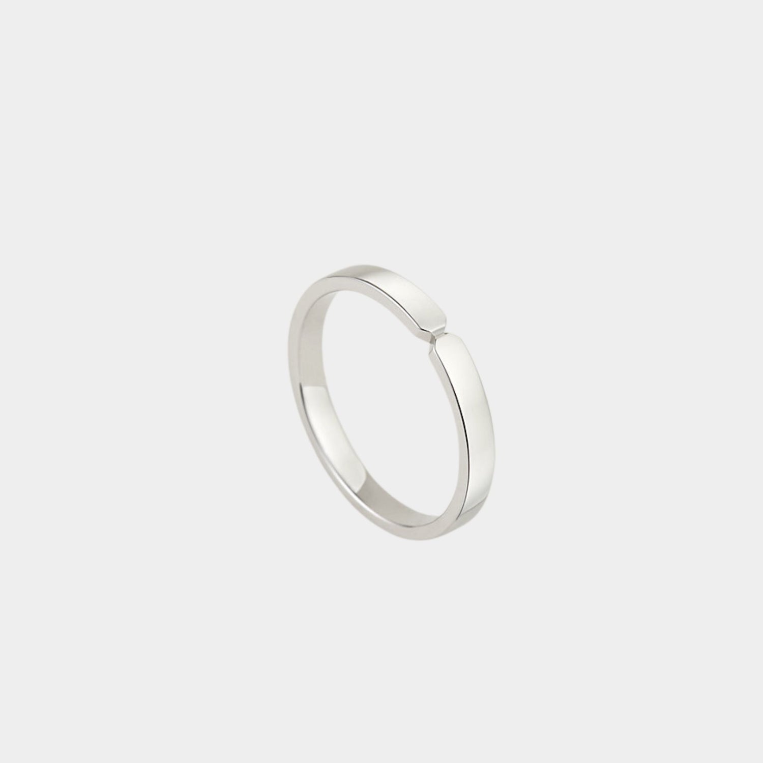 Hermes Ever Kelly Wedding Band Small Model Platinum, Front