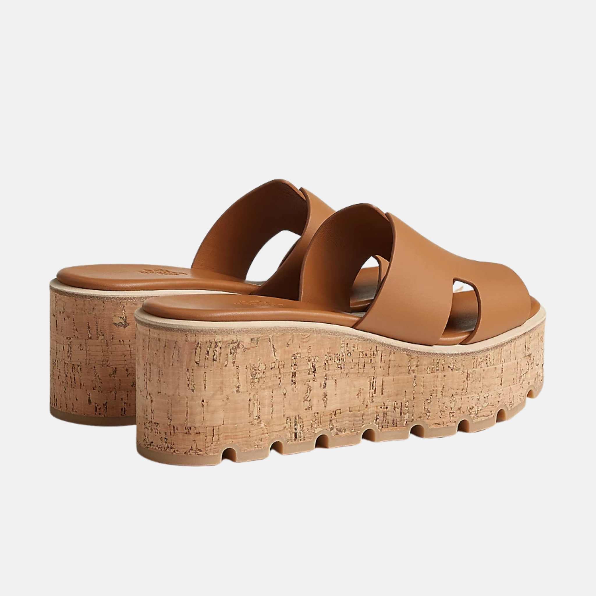 Hermes Eze 30 Sandal Calfskin, Naturel, Back