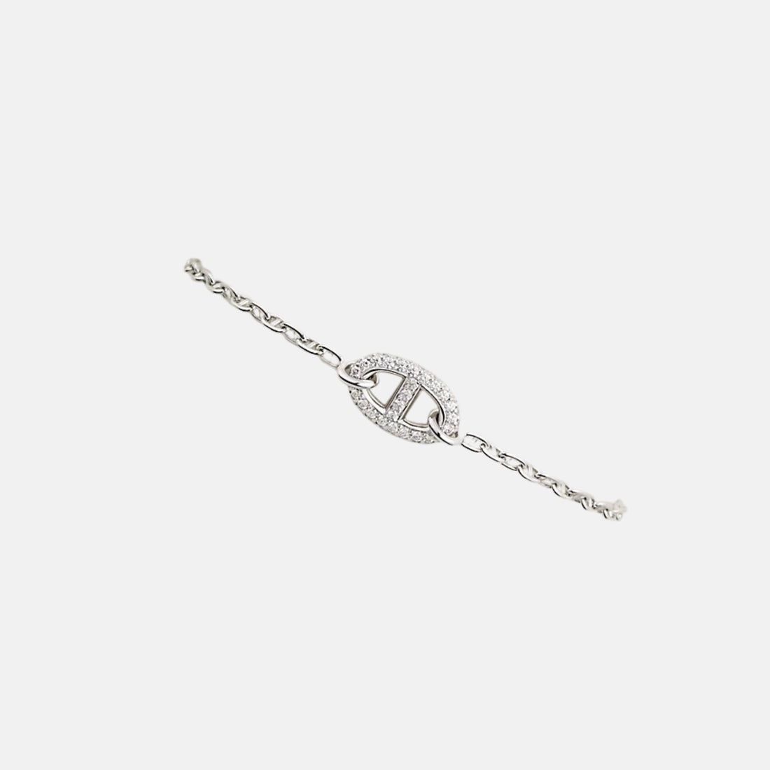 Hermes Farandole Bracelet White Gold Diamond, Front