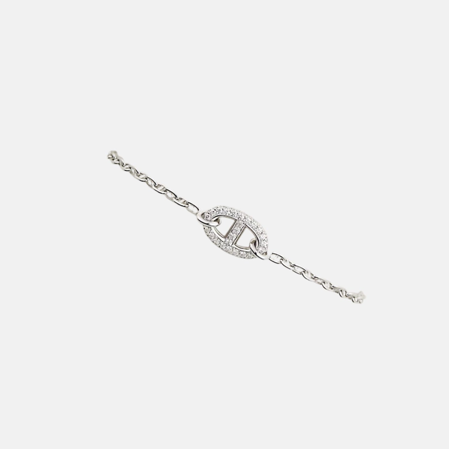 Hermes Farandole Bracelet White Gold Diamond, Front