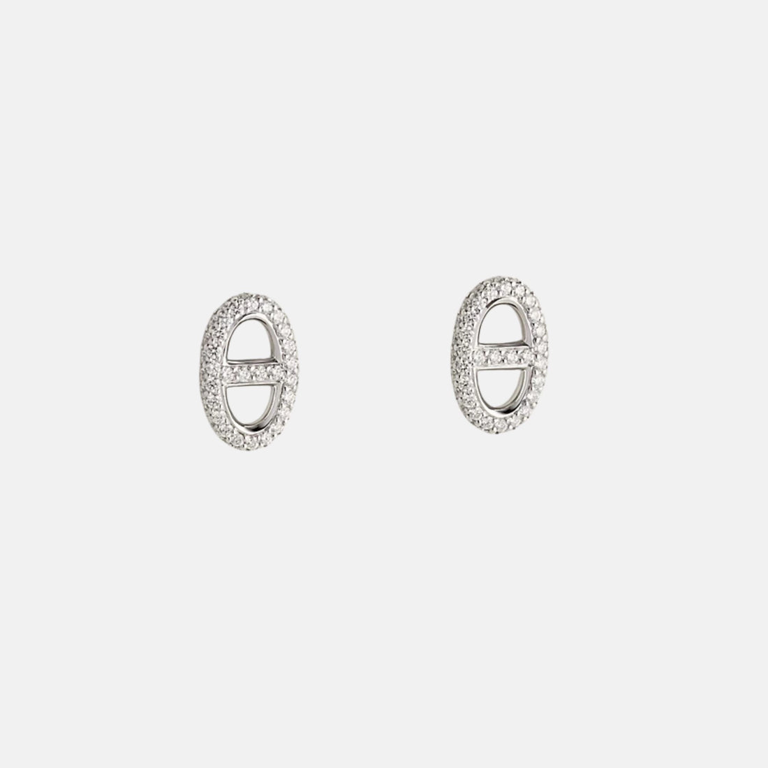 Hermes Farandole Earrings White Gold Diamonds,, front