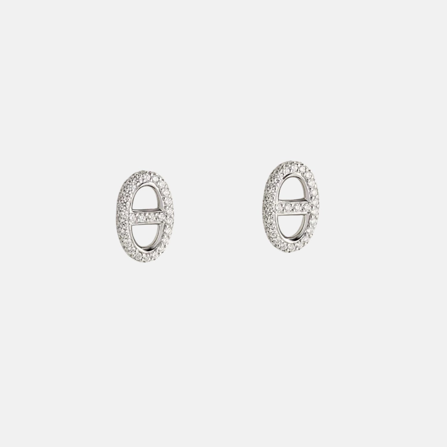 Hermes Farandole Earrings White Gold Diamonds,, front