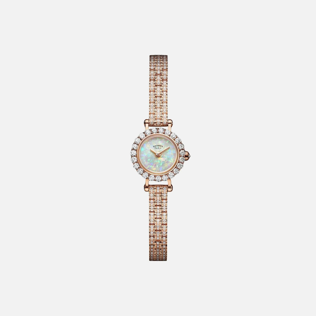 Hermes Faubourg Marguerite Watch Mini 15mm Rose Gold Bracelet