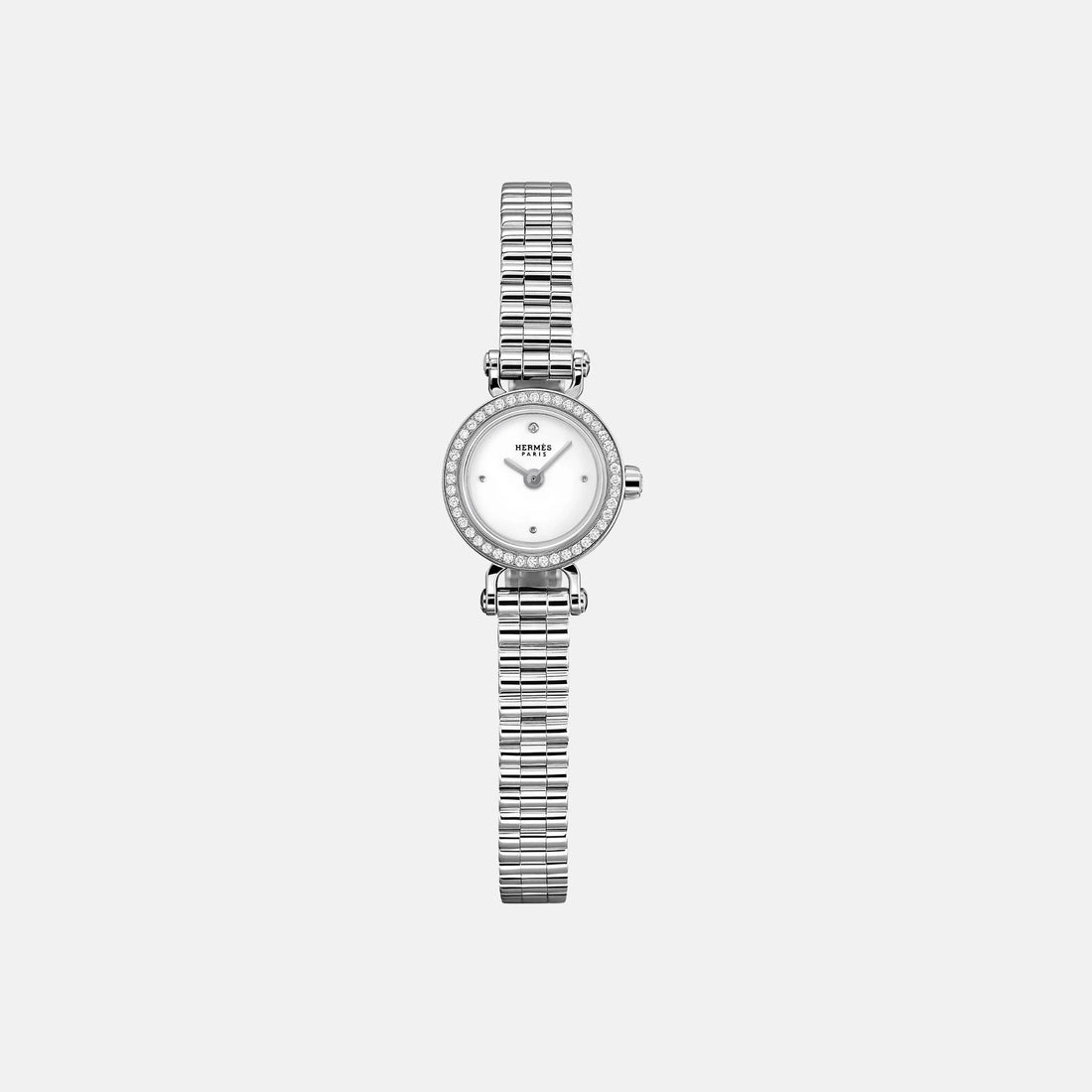 Hermes Faubourg Watch Mini 15mm White Gold Bracelet