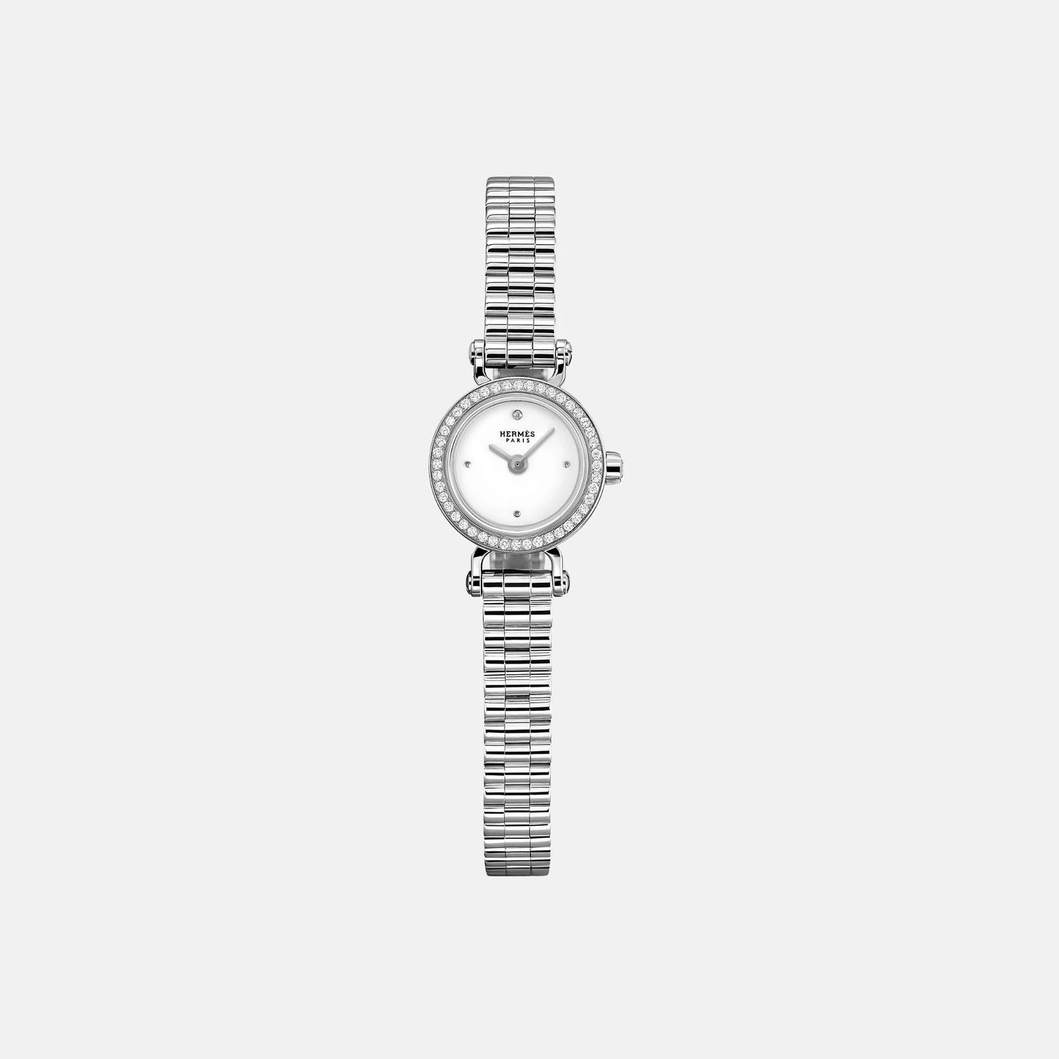 Hermes Faubourg Watch Mini 15mm White Gold Bracelet