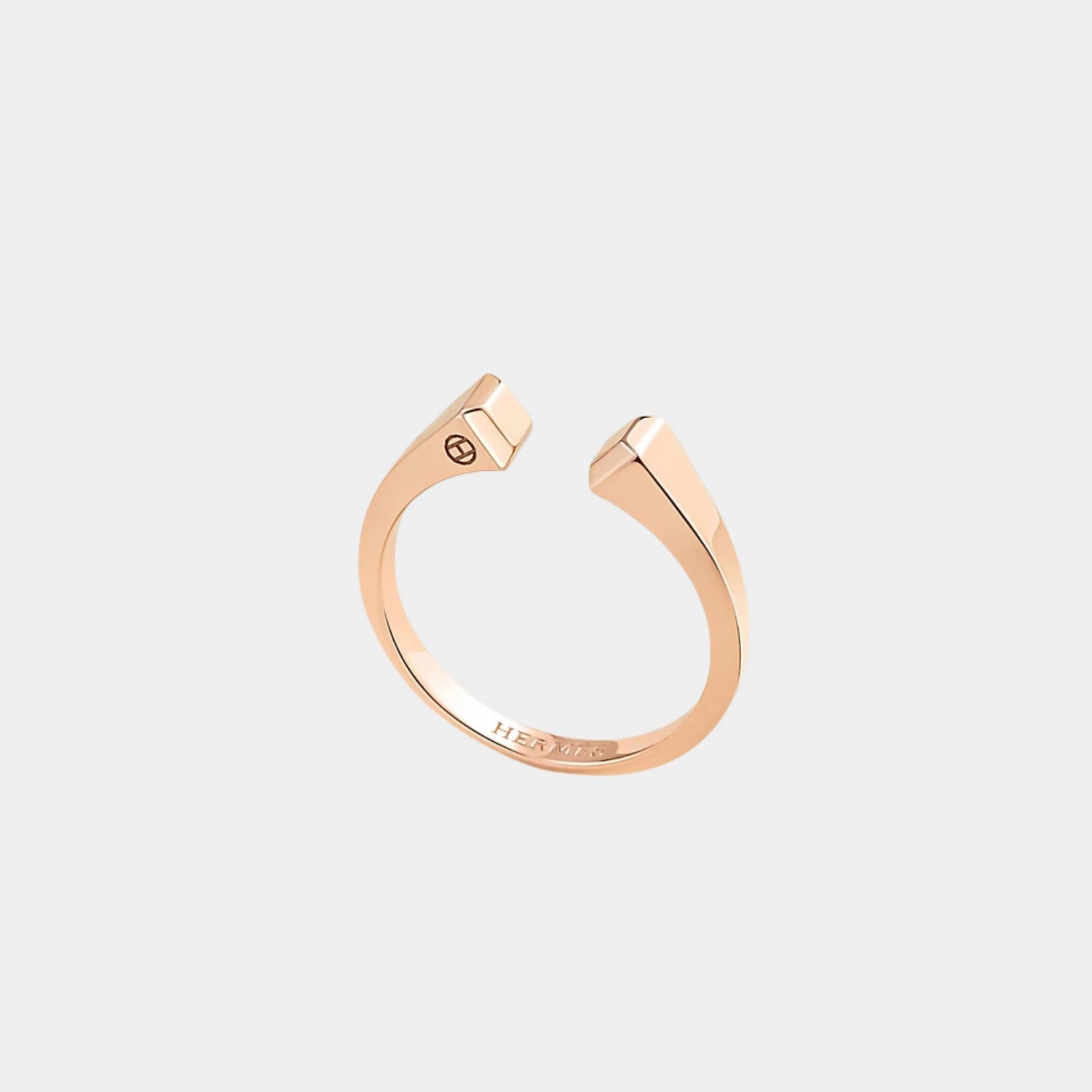 Hermes Forge Nail Ring Small Model Rose Gold , Front