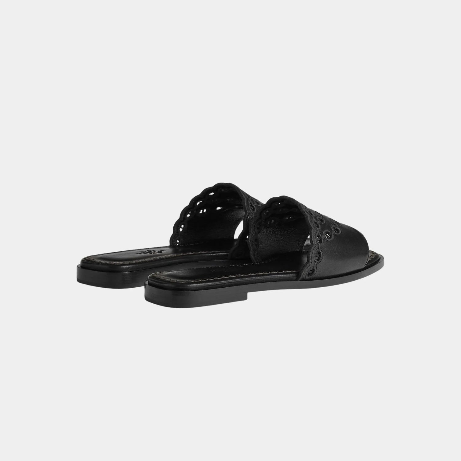 Hermes Gaelle Sandal Nappa Leather, Noir, Back