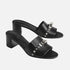 Hermes Gigi 50 Sandal With Medor Studs, Black, Front