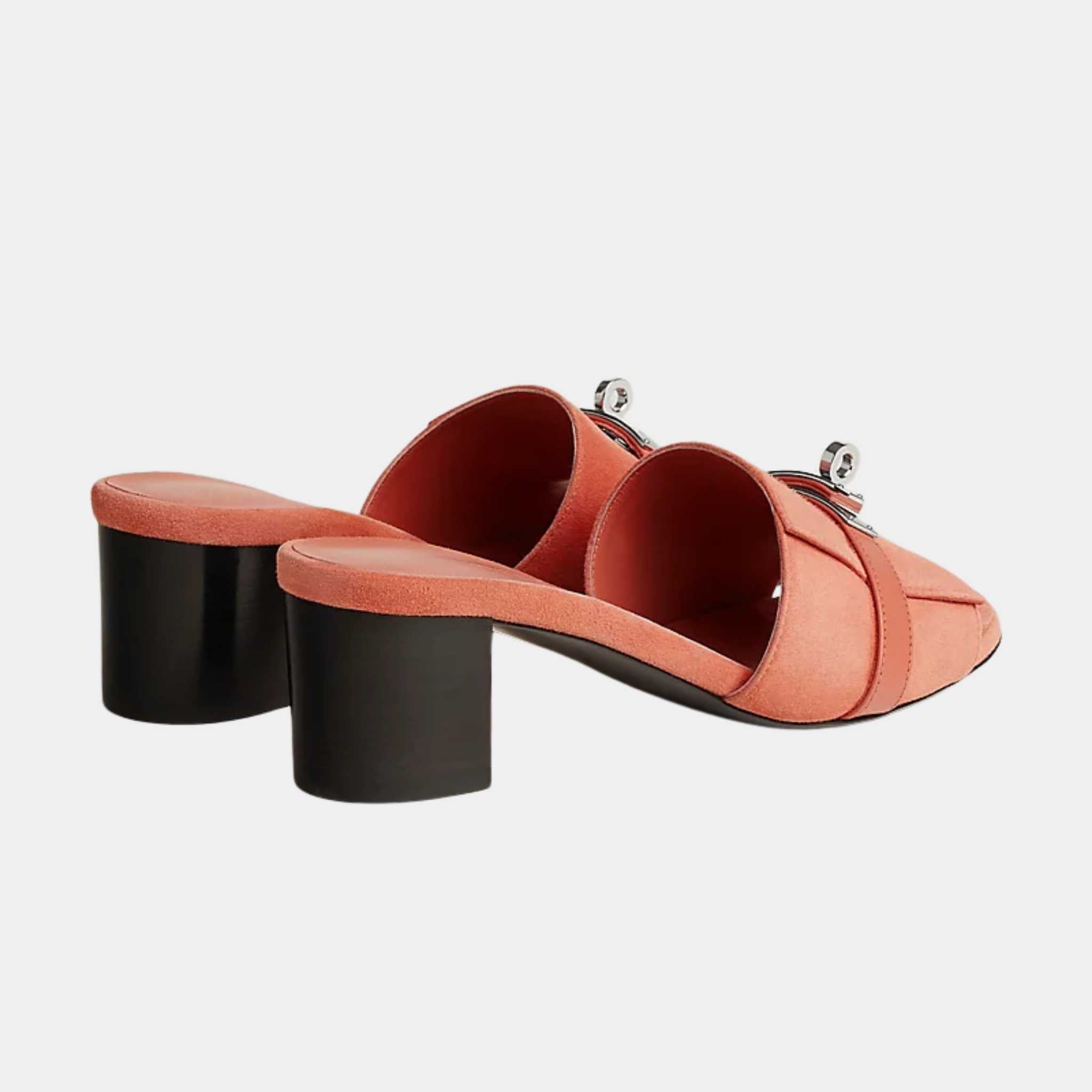 Hermes Gigi 50 Sandals Pink Bubinga , Heal and Side