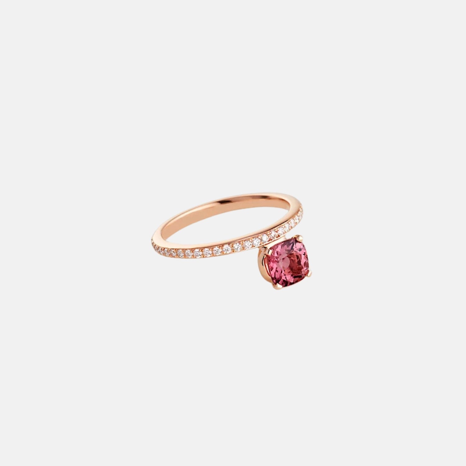 Hermes Grand Jete Solitaire Medium Model Rose Gold Ring, Front
