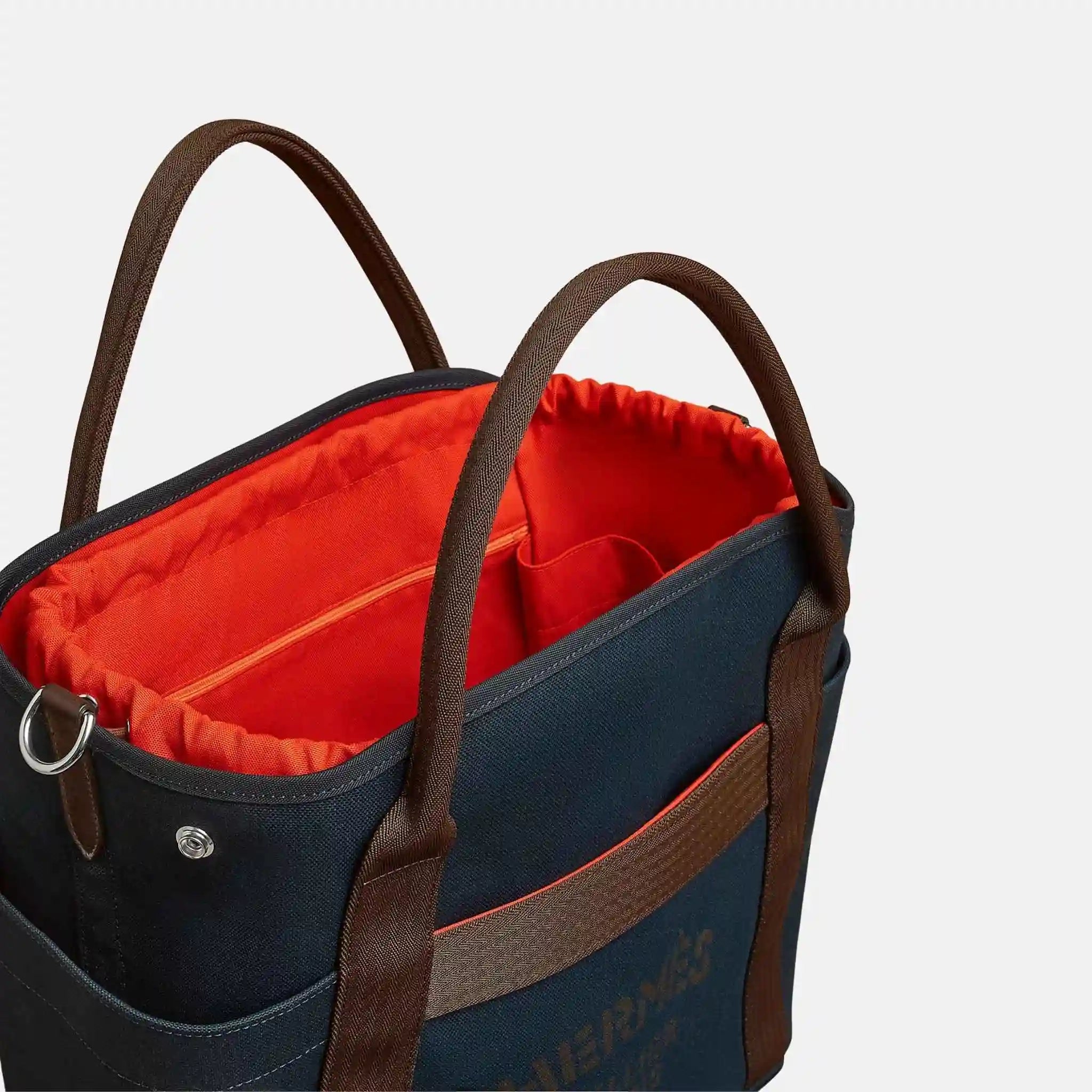 Hermes Grooming Bag, Bleu Navy, Inside