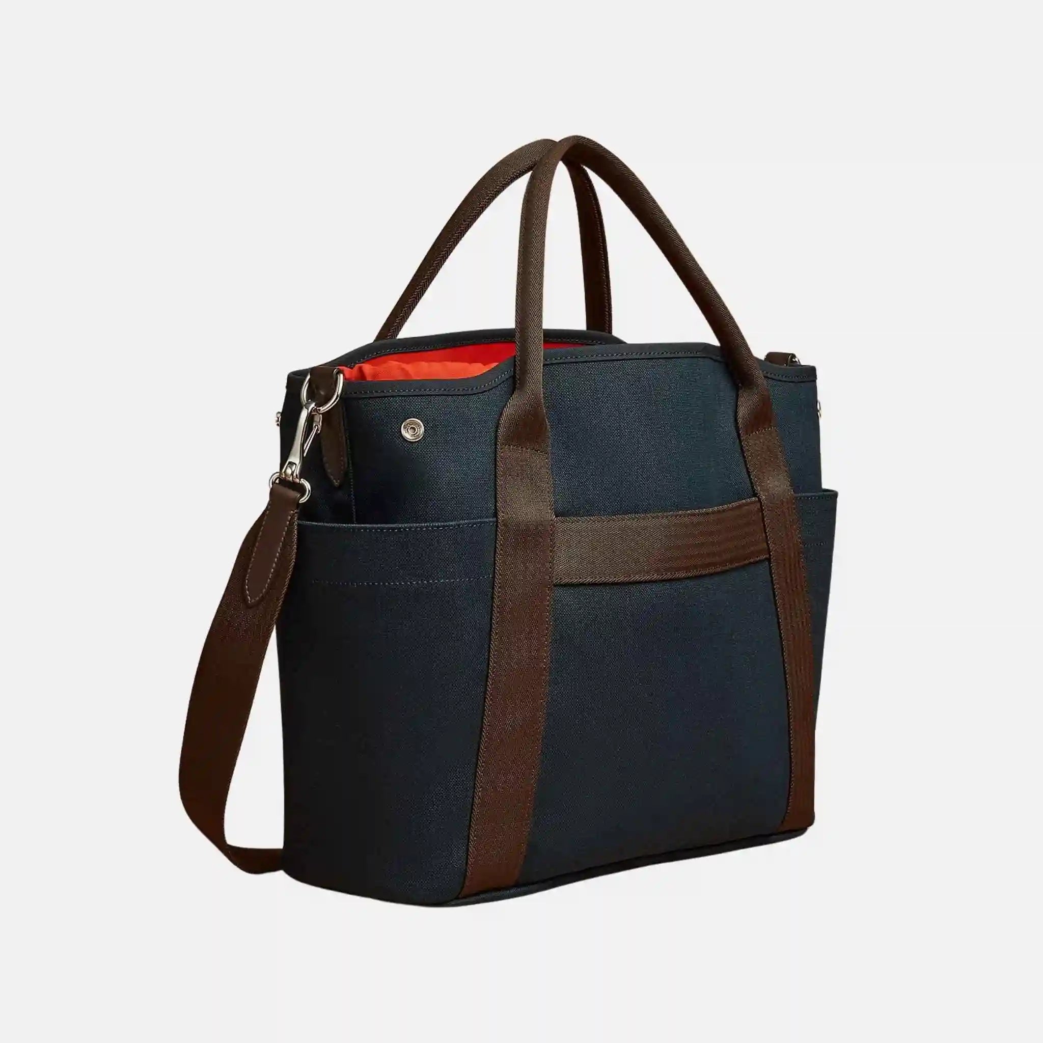 Hermes Grooming Bag, Bleu Navy, Side