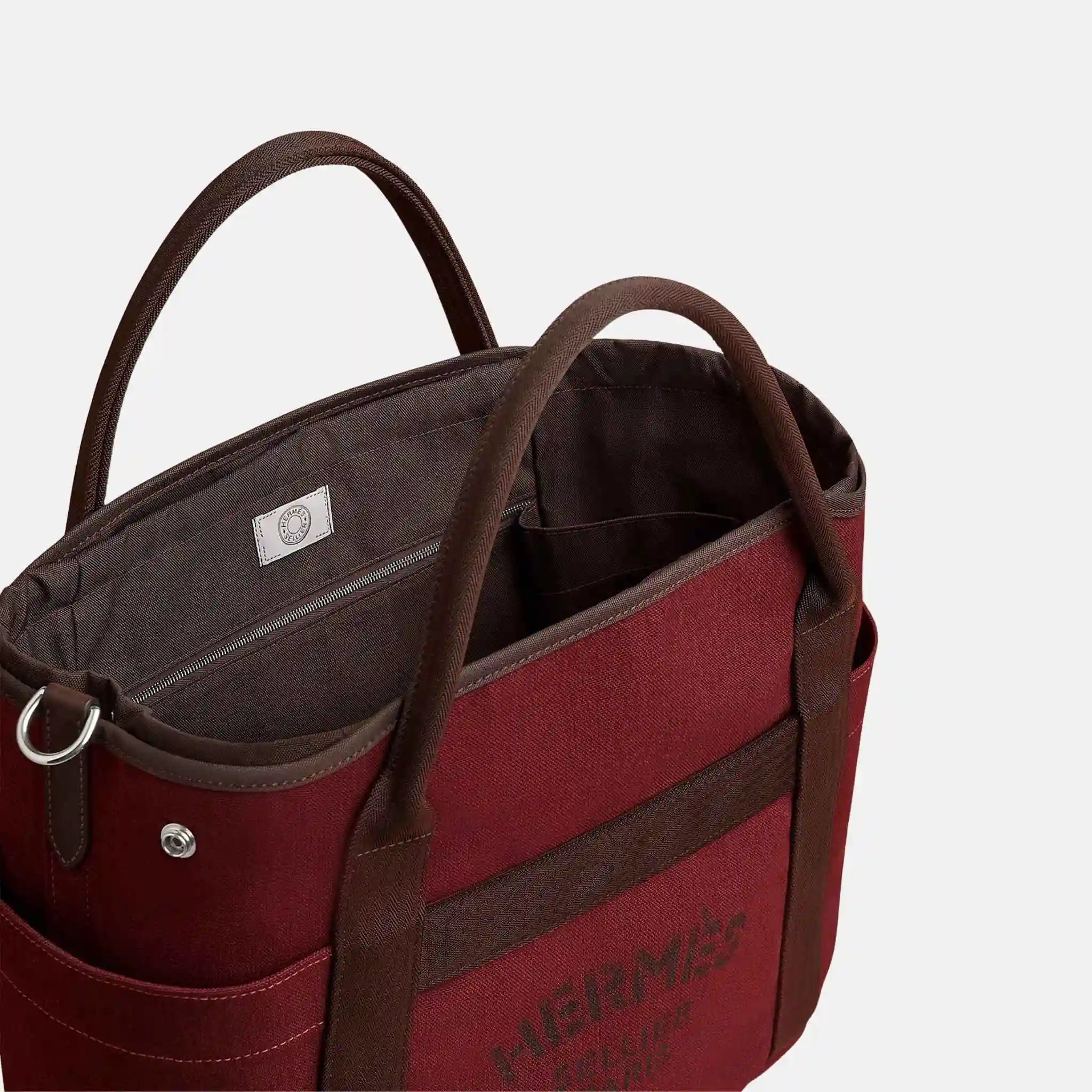 Hermes Grooming Bag, Rouge H, Inside