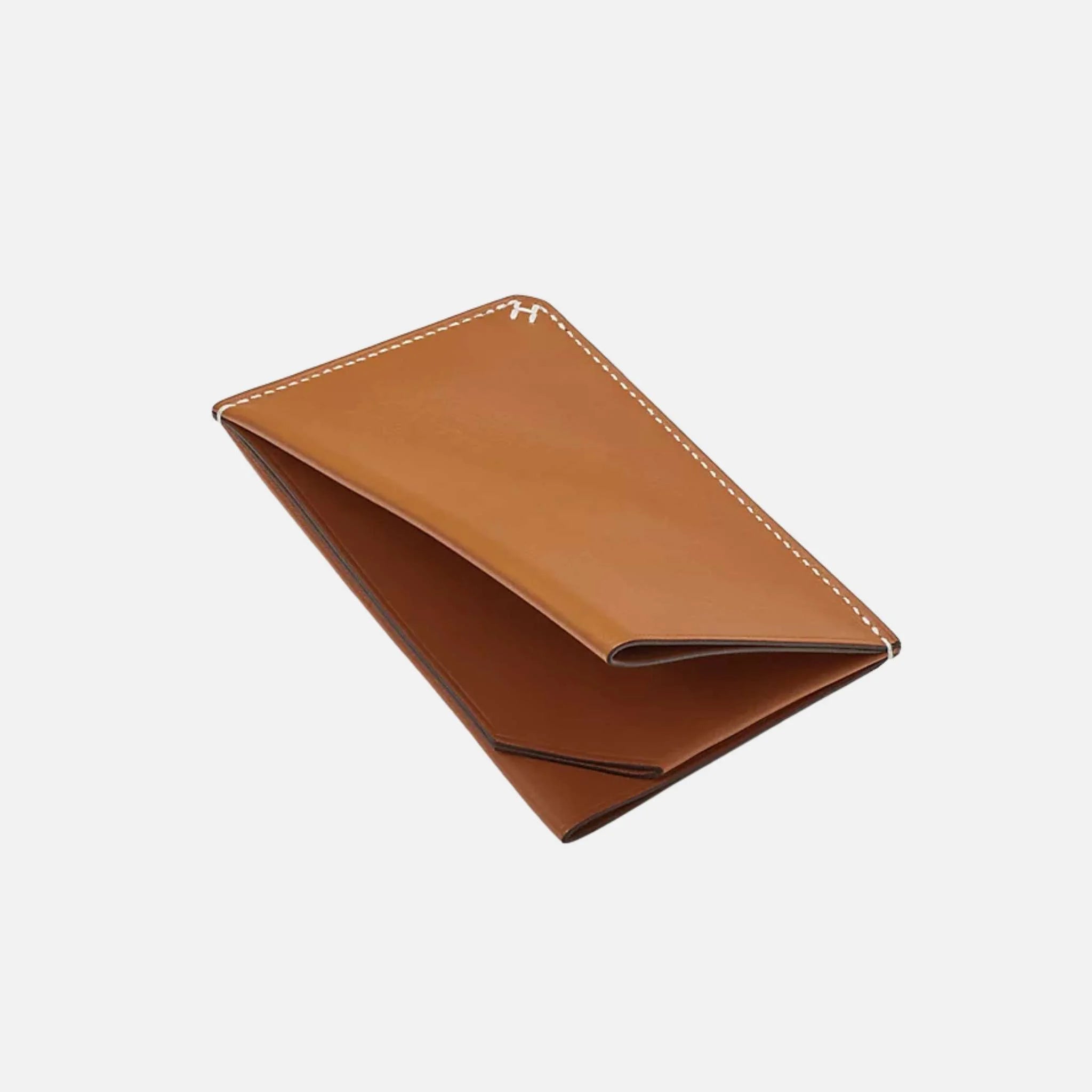 H Sellier Card Holder Butler Calfskin, Natural Sand , Interior