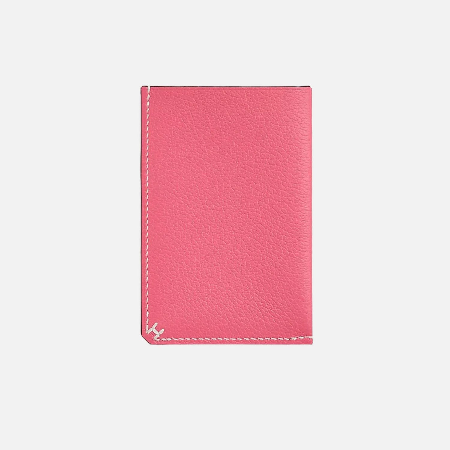 Hermes H Sellier Card Holder Evercolor Calfskin, Rose Azalee, Front