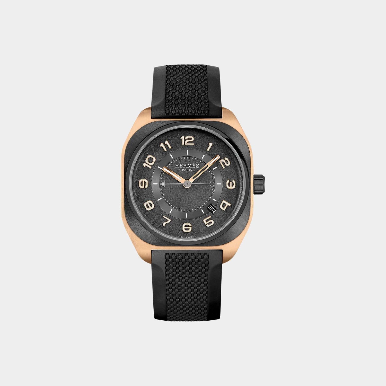 Hermes H08 42 mm Rose Gold And Titanium Watch, Front