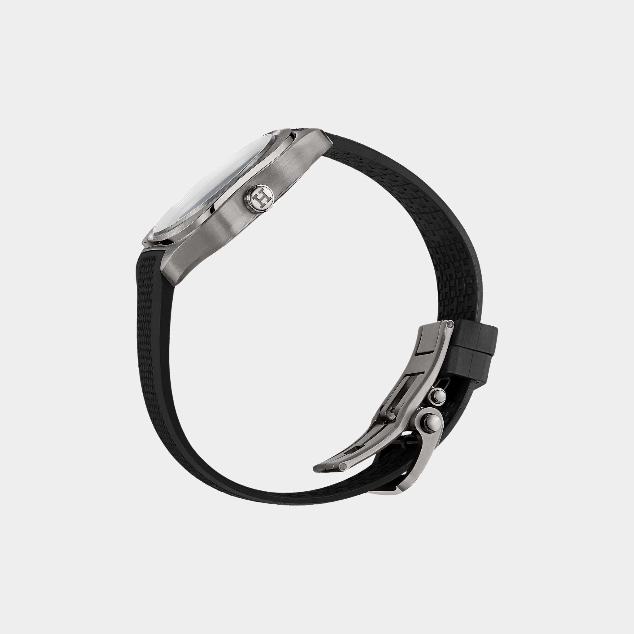 Hermes H08 42 mm Titanium Watch With Mirror-Polished Chamfers, Side