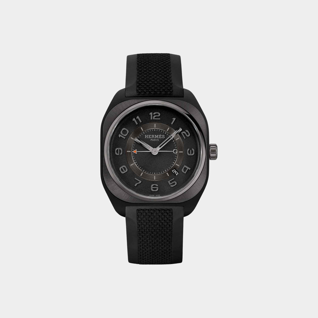 Hermes H08 Graphene Watch With Satin-Brushed Ceramic Sunburst Bezel