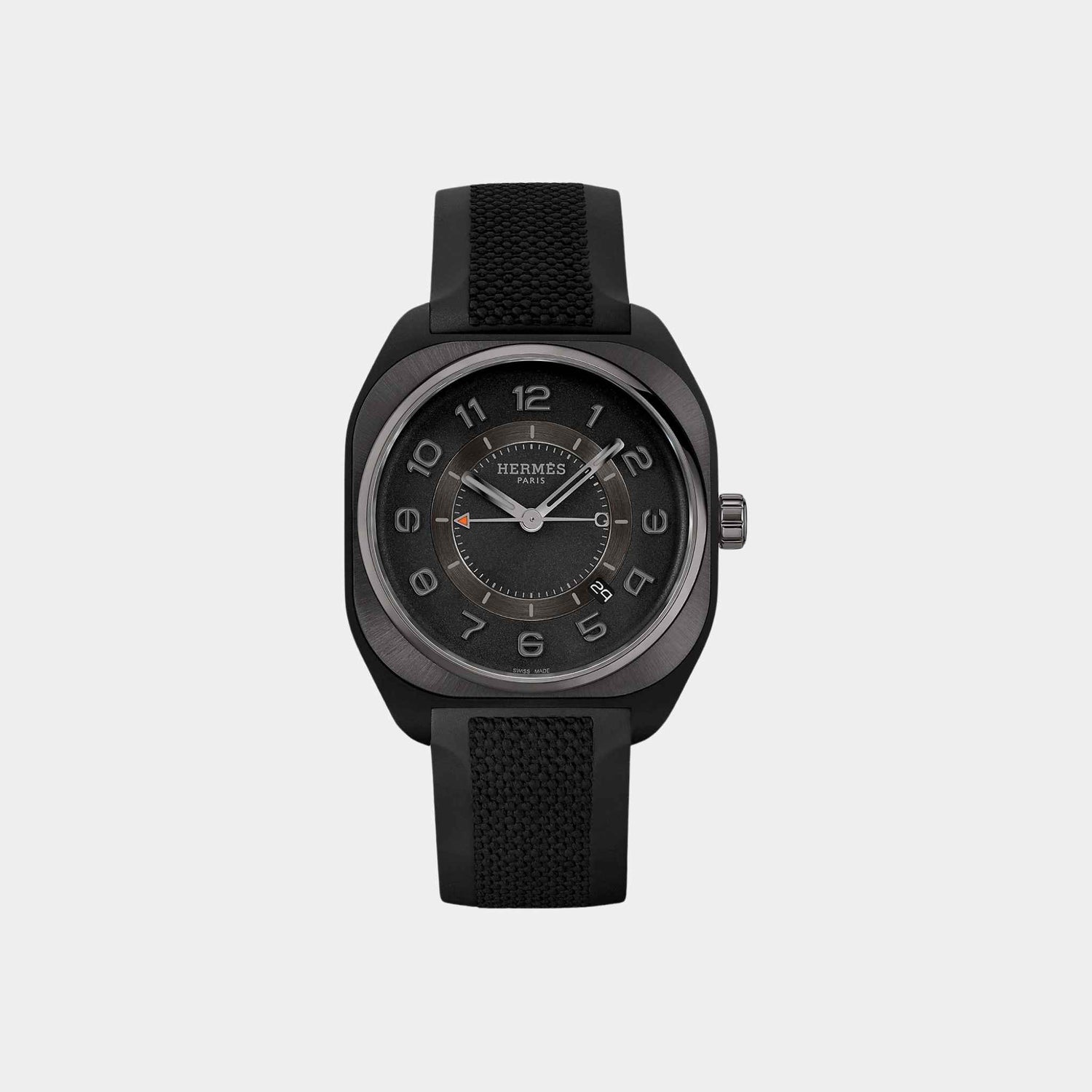 Hermes H08 Graphene Watch With Satin-Brushed Ceramic Sunburst Bezel
