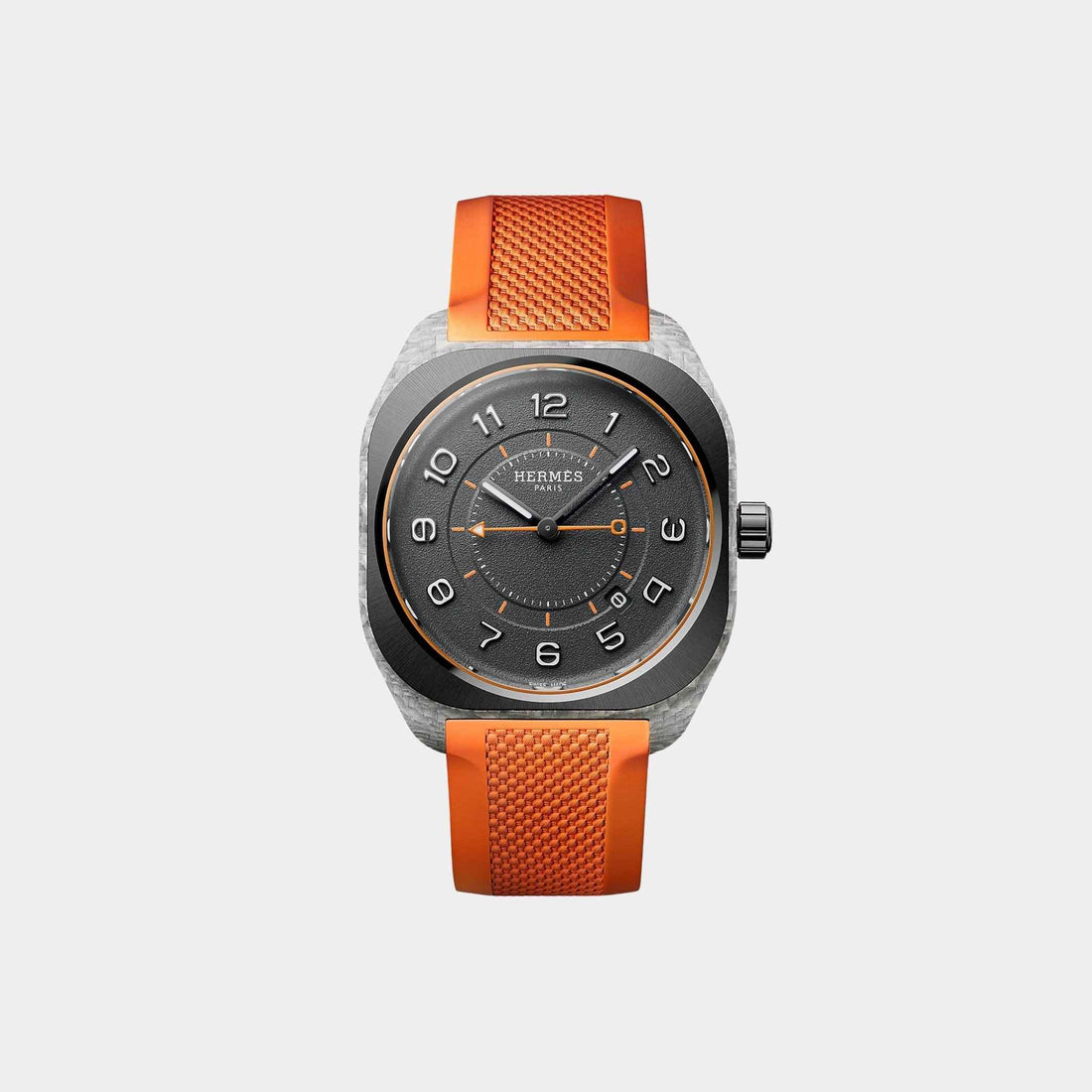 Hermes H08 Watch In Braided And Metallized Fiberglass